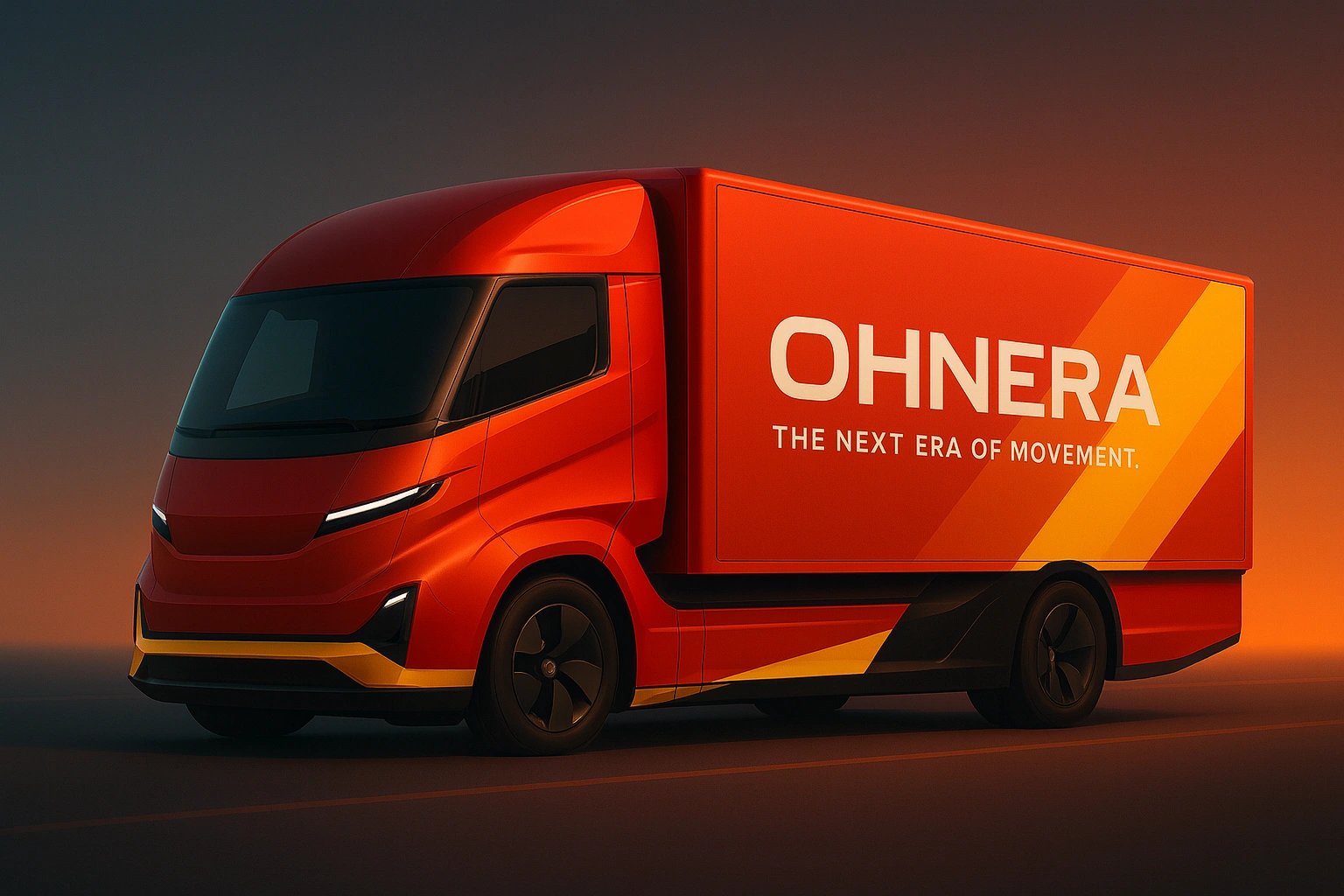 A modern red truck representing the next era of movement